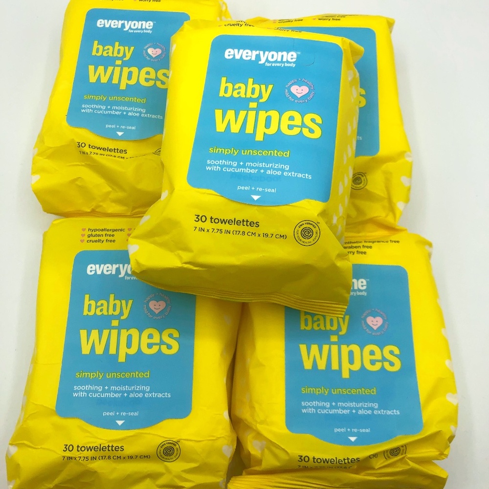 5 Everyone Unscented Baby Wipes Chamomile Aloe 30 Each Discontinued Bs188